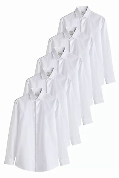 Next Langarmhemd Knitterfreie Slim Fit Hemden, 5er-Pack (1-tlg) günstig online kaufen