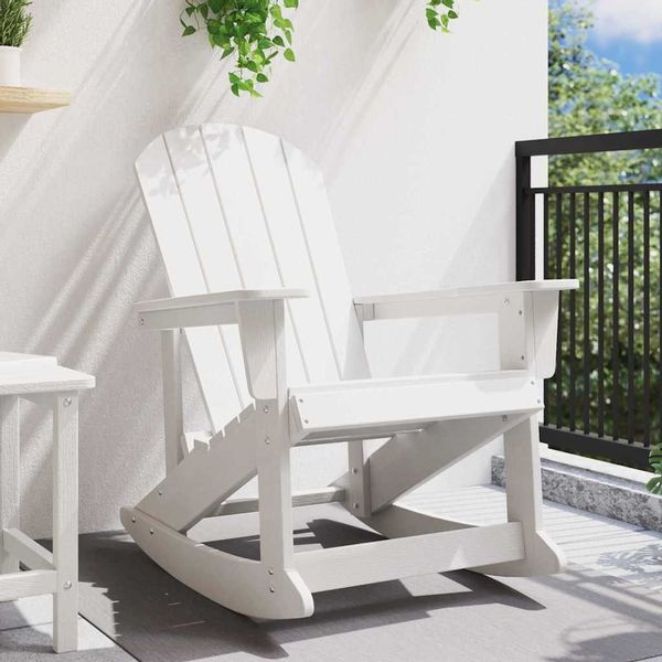 vidaXL Gartenstuhl Adirondack-Schaukelstuhl Weiß 73,5 x günstig online kaufen