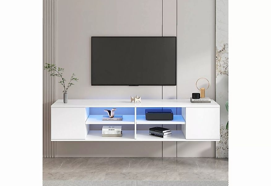 MODFU TV-Schrank TV-Lowboard mit LED-Beleuchtung, Fernsehtisch günstig online kaufen