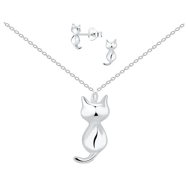 ALEXANDER YORK Schmuckset Kette mit Anhänger, Ohrstecker, Schmuckset, KATZE günstig online kaufen