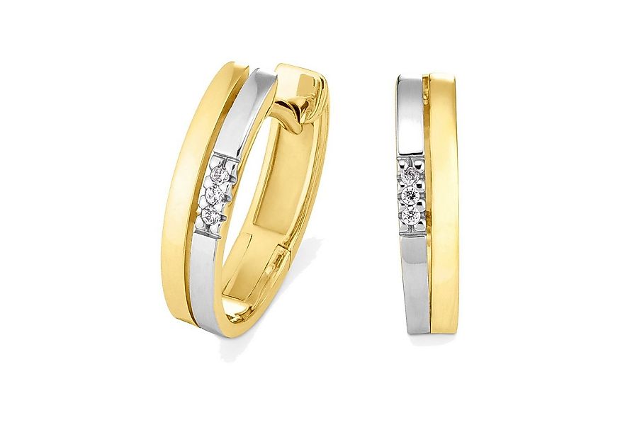 Orolino Paar Creolen Gold 585 mit 6 Brillanten zus. 0,03ct. günstig online kaufen