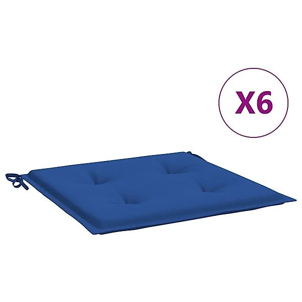 vidaXL Gartenstuhl-Kissen 6 Stk Königsblau 50x50x4 cm Oxford-Gewebe 314061 günstig online kaufen