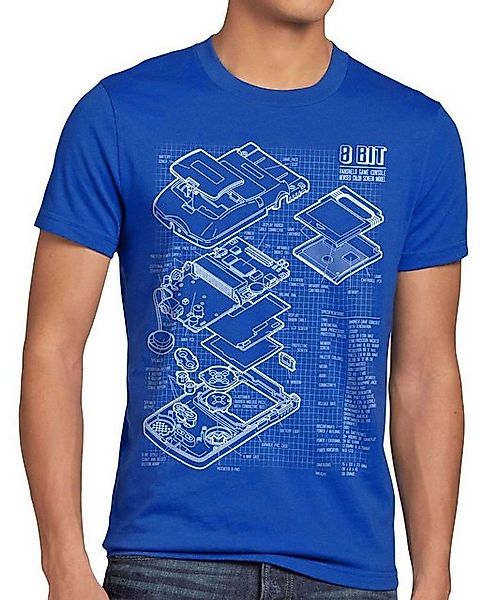 style3 T-Shirt Game Boy Blaupause retro gamer classic nintendo handheld 8-B günstig online kaufen