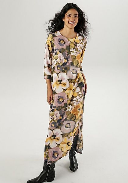 Aniston CASUAL Maxikleid mit Blütendruck im Batik-Look- jedes Teil ein Unik günstig online kaufen