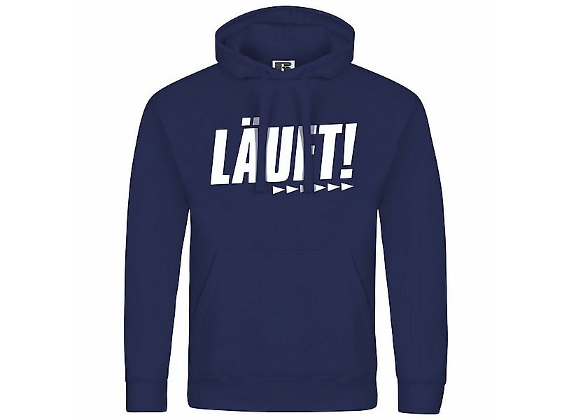 deinshirt Kapuzenpullover Herren Kapuzenpullover Läuft Mit Print Motiv, Gra günstig online kaufen