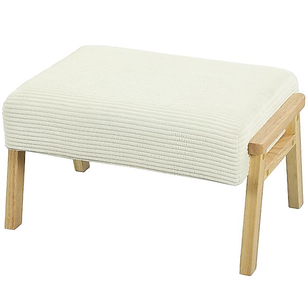 HOMCOM Sitzhocker Hocker mit weichem Sitzkissen Holzbeinen Fußhocker mit Co günstig online kaufen