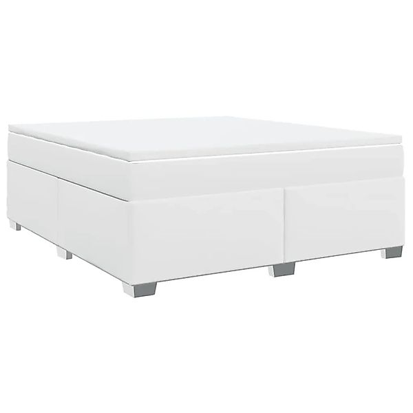 vidaXL Boxspringbett mit Matratze Weiß 180x200 cm Kunstleder 3285222 günstig online kaufen