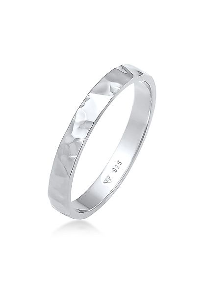 Elli Fingerring Basic Bandring Fein Gehämmert günstig online kaufen