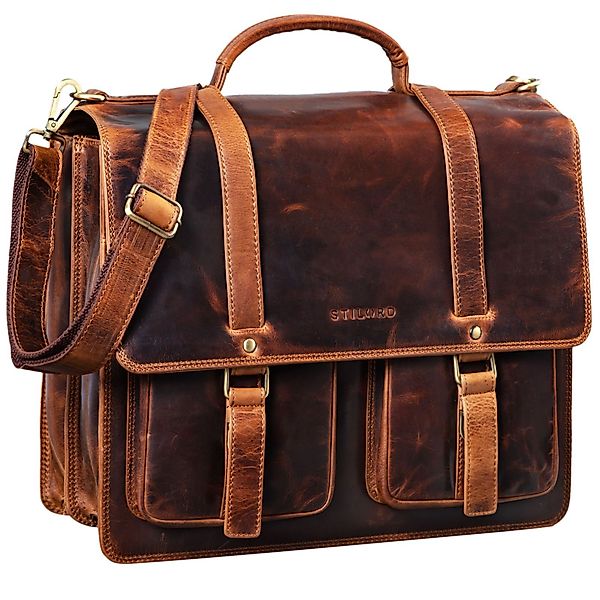 STILORD Aktentasche "Fernando" Ledertasche Aktentasche Vintage günstig online kaufen