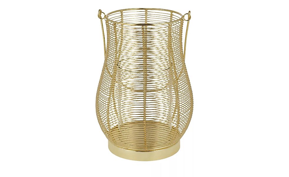 Windlicht - gold - Glas , Stahl - 28 cm - Sconto günstig online kaufen