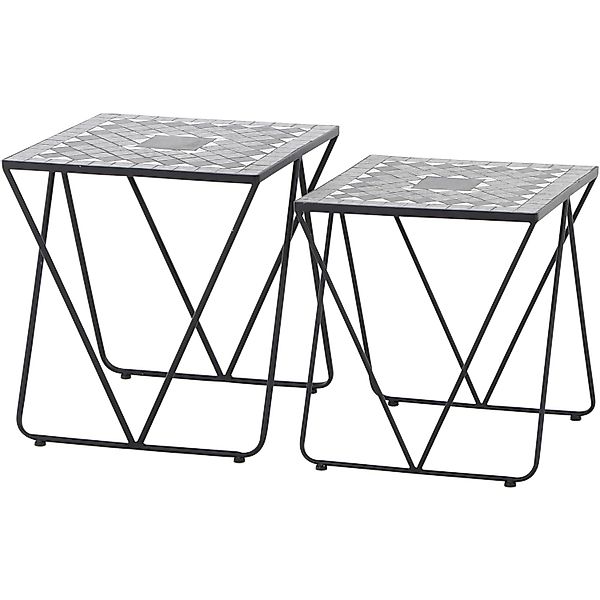 Siena Garden Gartentisch Como Quadratisch Grau 51 cm x 51 cm günstig online kaufen