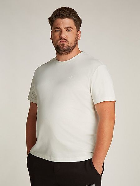 Calvin Klein Jeans Plus T-Shirt Plus Textured Monologo Tee in Großen Größen günstig online kaufen