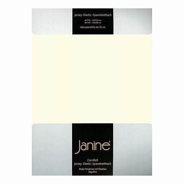 Janine Spannbetttuch Elastic-Jersey 5002 leinen Größe:  150x200 cm günstig online kaufen