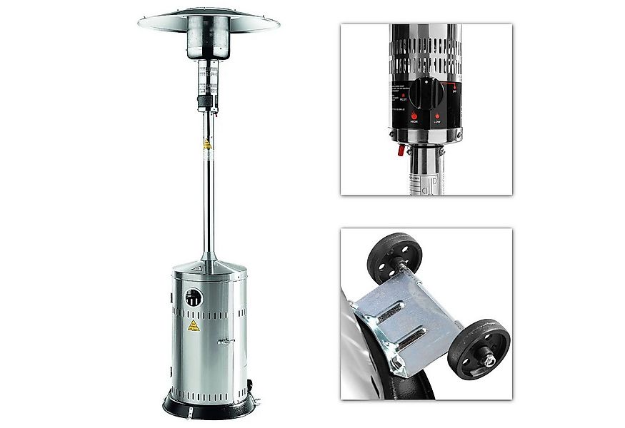 Home4Living Heizgerät Heizpilz Heizstrahler Terrassenheizung Edelstahl 12,5 günstig online kaufen