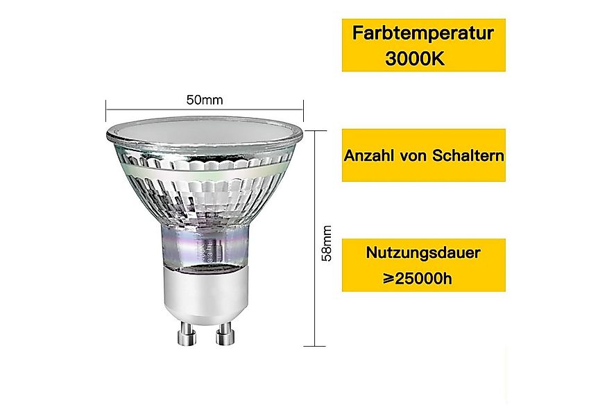 ZMH LED-Leuchtmittel GU10 LED 4W Leuchtmittel Abstrahlwinkel 110° Wohnzimme günstig online kaufen