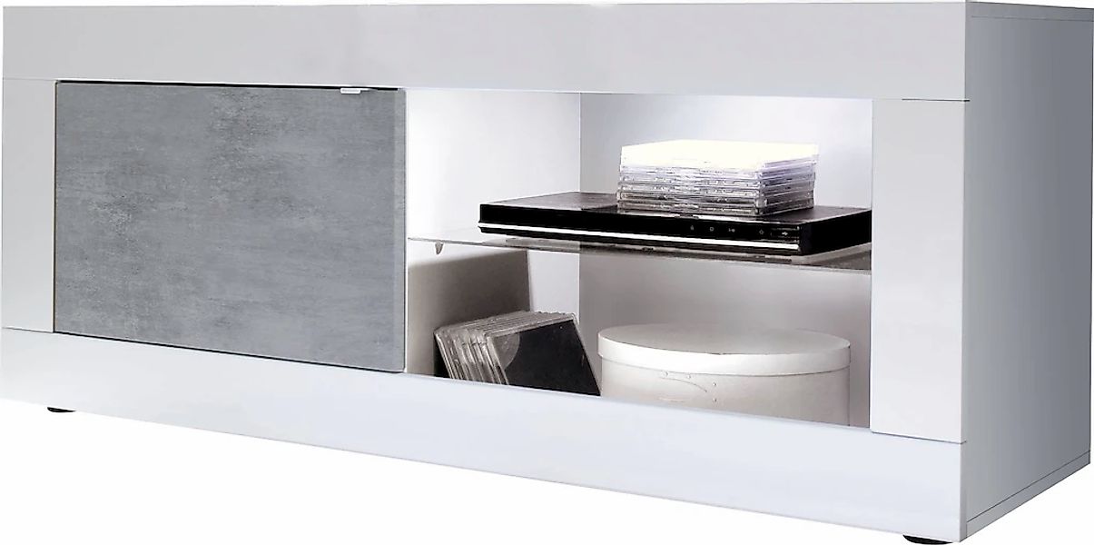 Home affaire Lowboard "Basic Breite 140 cm, TV-Board 1 Tür, 2 offene Fächer günstig online kaufen