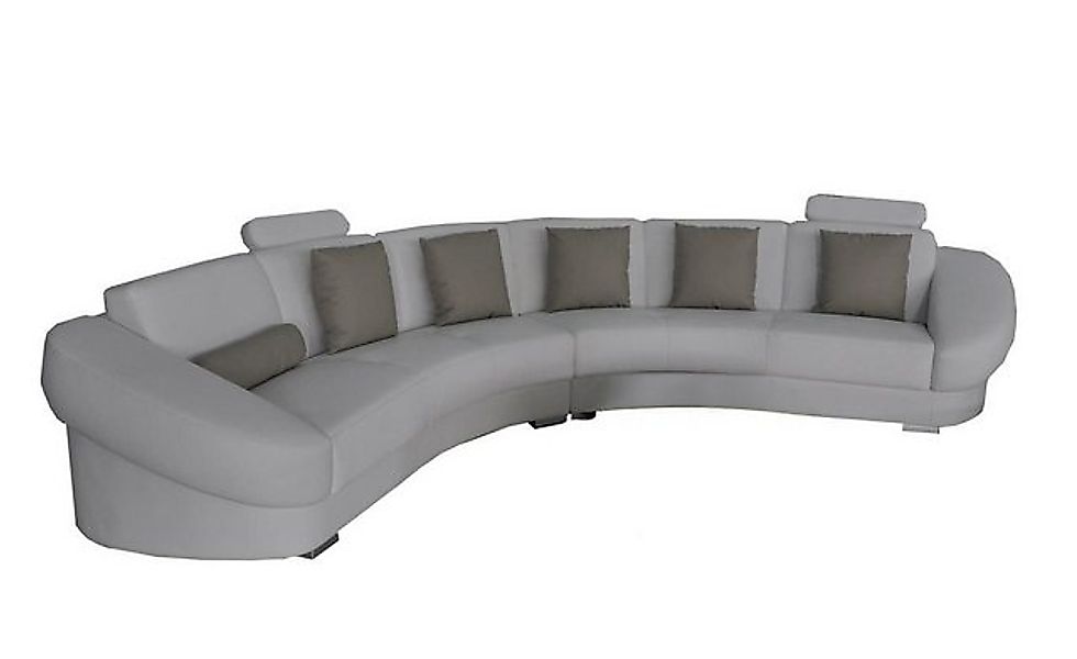 Xlmoebel Ecksofa Rundes L-förmiges Sofa mit USB-Anschluss, gepolsterter Eck günstig online kaufen