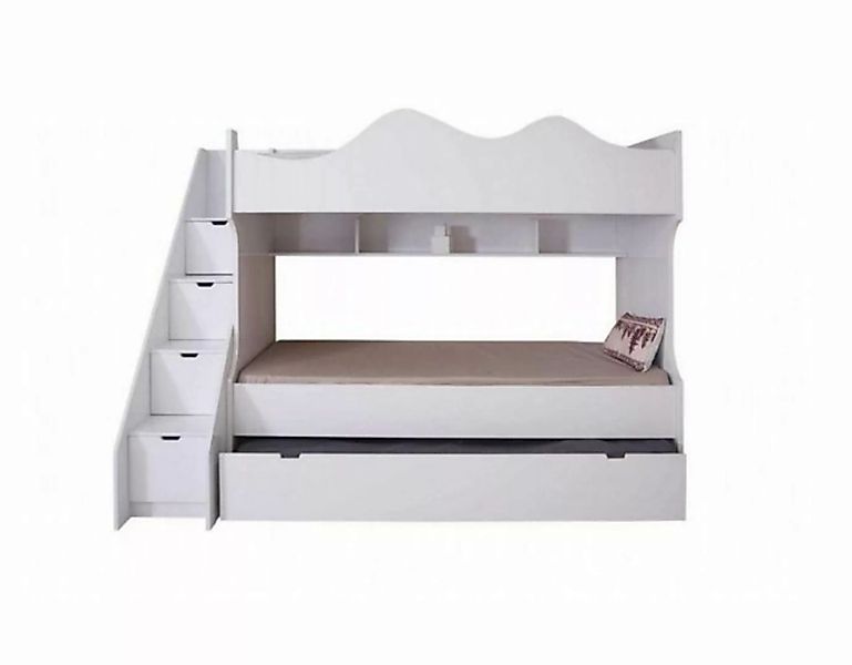 JVmoebel Kinderbett Weiß Etagenbett Kinderbett Bett Kindermöbel Garnitur Mo günstig online kaufen