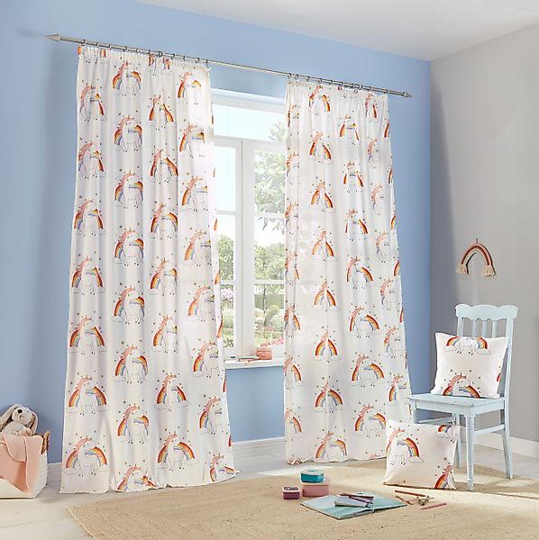 Lüttenhütt Gardine EINHORN, Kräuselband (1 St), günstig online kaufen