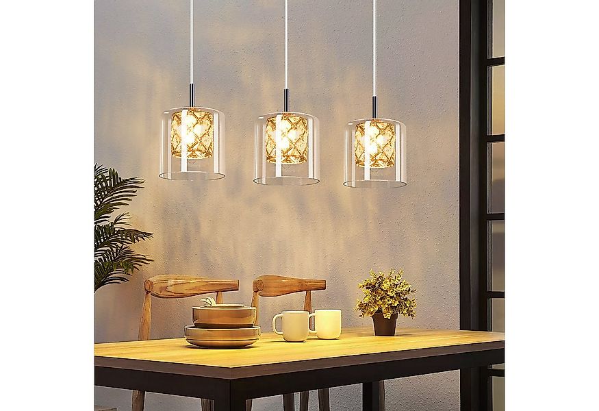 Nettlife Pendelleuchte Esszimmer Kristall Glas G9 Modern Hängeleuchte 120CM günstig online kaufen