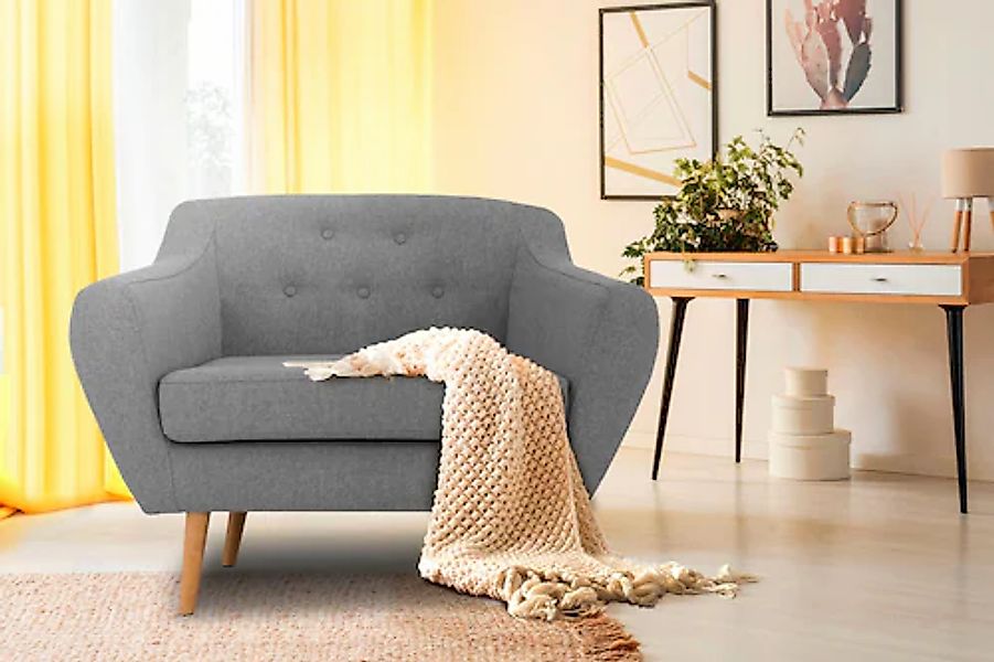 Home affaire Sessel »Renne« mit Heftung im Rücken im skandinavischem Stil günstig online kaufen