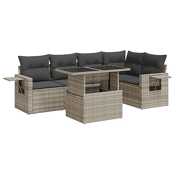 vidaXL Gartenlounge-Set 6-tlg. Garten-Sofagarnitur mit Kissen günstig online kaufen