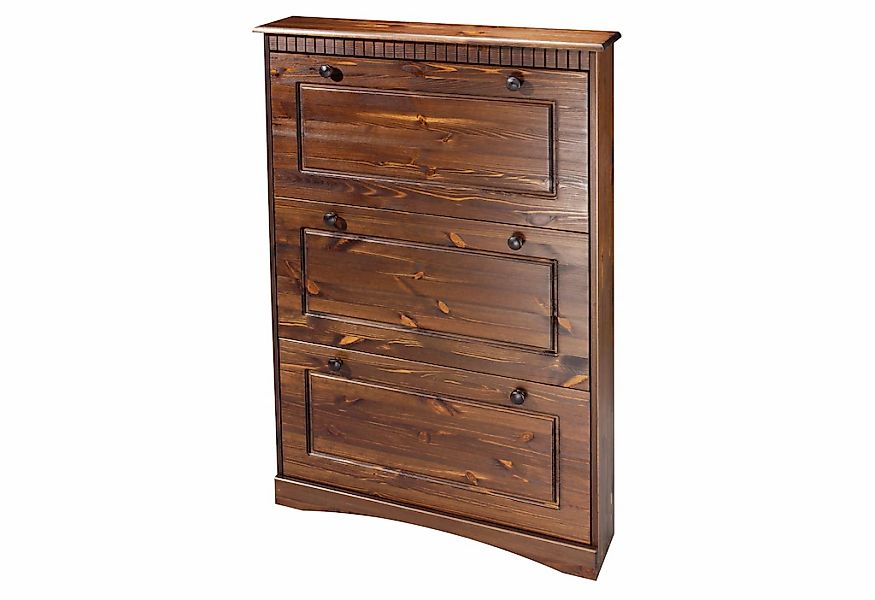 OTTO home Schuhschrank "Rustic" aus massiver Kiefer, 3 Schuhklappen, für 9- günstig online kaufen