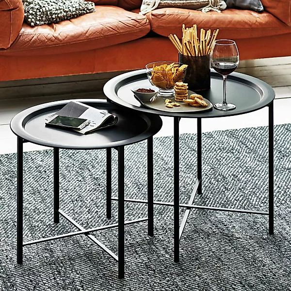 Servier Tische in Schwarz abnehmbarer Tischplatte (zweiteilig) günstig online kaufen