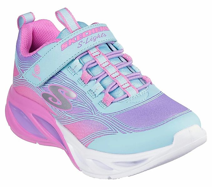 Skechers Sneaker "COSMIC GLOW LIGHTS" Klettschuh mit Glitzer, Größenschablo günstig online kaufen