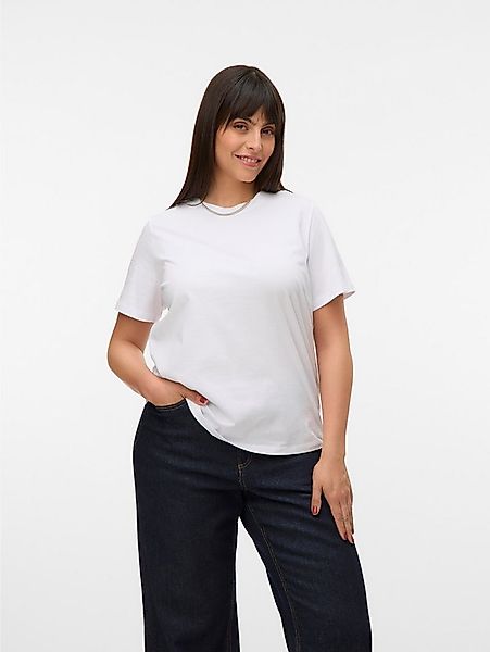 Vero Moda Curve Kurzarmshirt VMPAULINA SS T-SHIRT GA JRS NOOS CUR Baumwolle günstig online kaufen