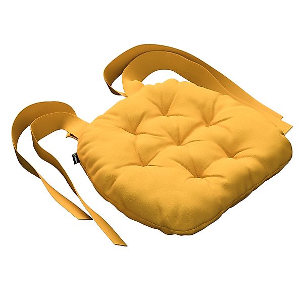 Stuhlkissen Martin mit Schleifen, gelb, 40 x 37 x 8 cm, Loneta (133-40) günstig online kaufen