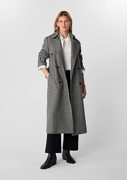 comma Langmantel Eleganter Trenchcoat aus Wollmix günstig online kaufen