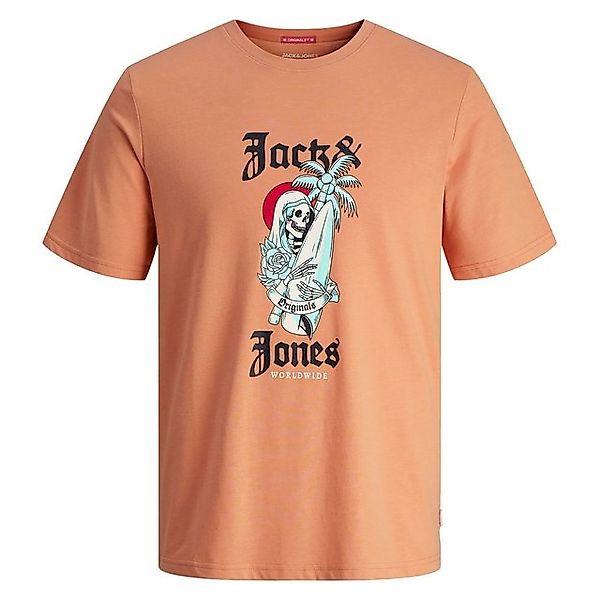 Jack & Jones Rundhalsshirt Jack&Jones XXL T-Shirt lachs Skullprint JORCOCON günstig online kaufen