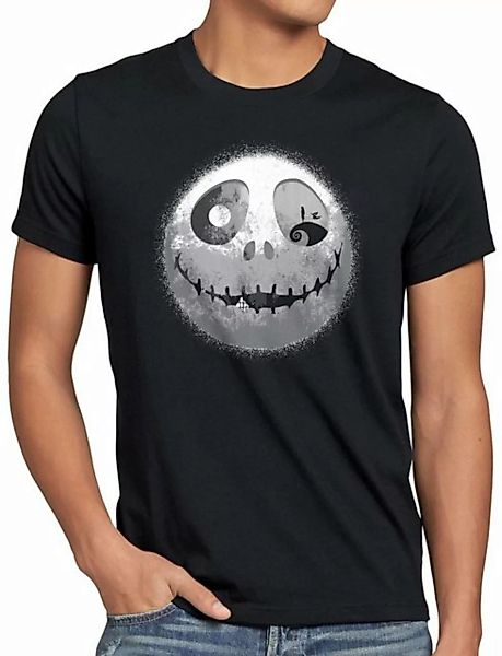 style3 Print-Shirt Herren T-Shirt Nightmare Vollmond jack skellington schre günstig online kaufen