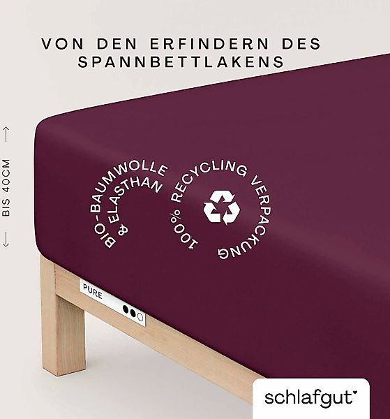 Schlafgut Spannbettlaken "PURE BOXSPRING in Gr. 90x200, 140x200 oder 180x20 günstig online kaufen