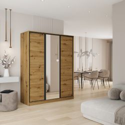 Masseno Schwebetürenschrank TARI Kleiderschrank mit Spiegel günstig online kaufen