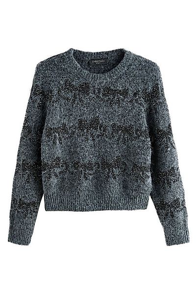 Next Strickjacke Langärmeliger Weihnachtspullover, Kurzgröße (1-tlg) günstig online kaufen