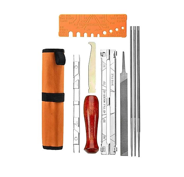 Trade-Shop Elektrowerkzeug-Set Kettensägen-Schärfset 10-teilig Universal Ki günstig online kaufen