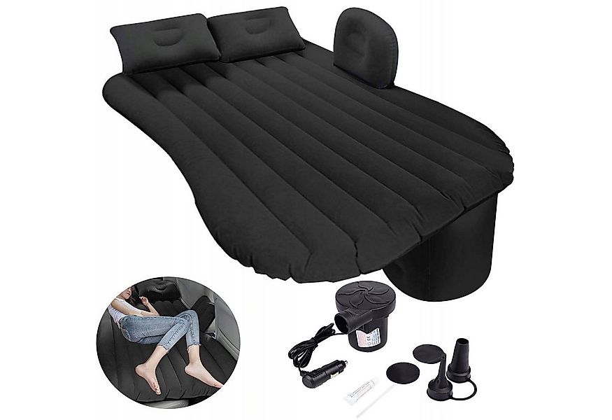 Ikonka Luftmatratze Auto Luftmatratze Rückbank Schlafen Pumpe schwarz 130×8 günstig online kaufen