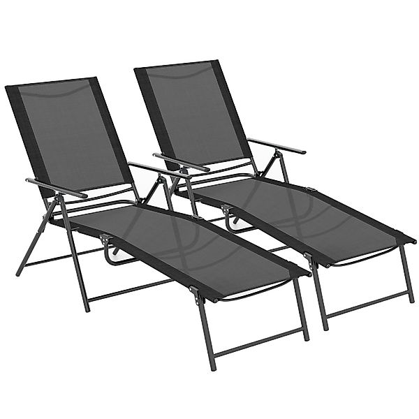 COSTWAY Gartenliege, 2 St., klappbar mit günstig online kaufen