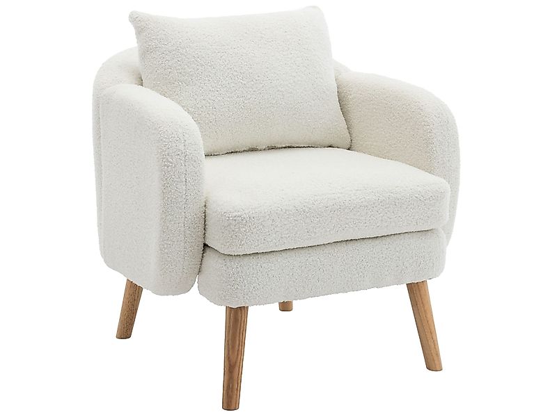 SeedWave Sessel Gepolsterter Sitzkomfort Einzelsofa,Einfacher Teddy-Samt-Se günstig online kaufen