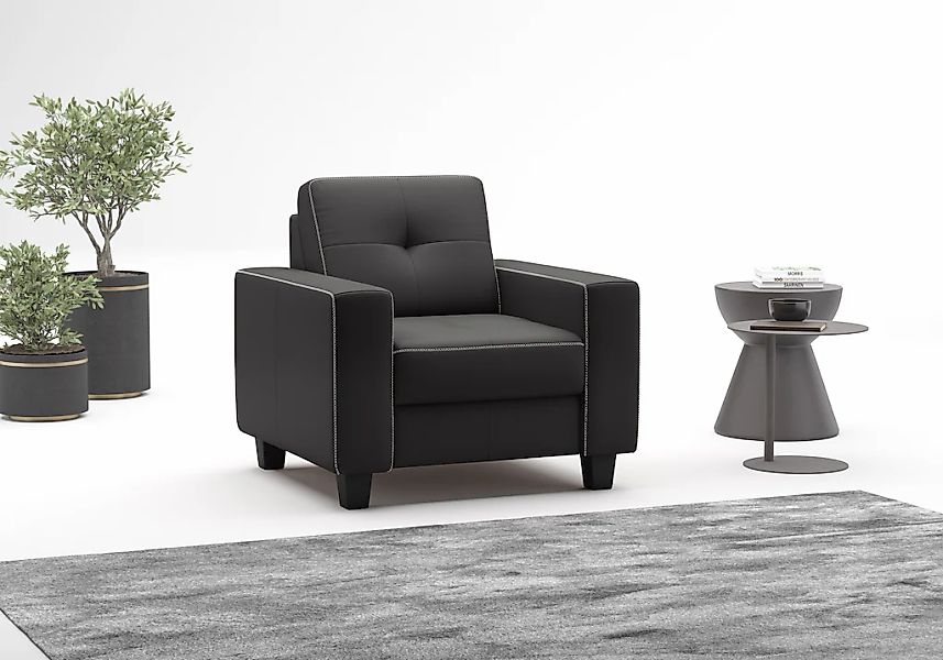 Home affaire Sessel "Varese" Kreuznaht in beige günstig online kaufen