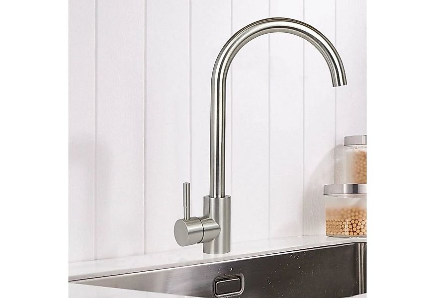 Nettlife Küchenarmatur Hochdruck Küche Armatur Edelstahl 360° Schwenkbar Sp günstig online kaufen