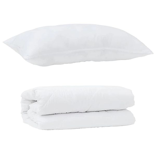 vidaXL Bettdecken Set mit Kissen 2-Tlg Weiß Mikrofaser 3376762 günstig online kaufen