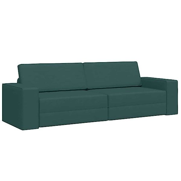 vidaXL Sofa Boden-Sofa-Bett Dunkelgrün 245 x günstig online kaufen