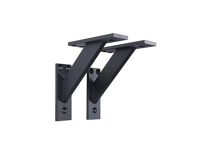 sossai® Wandregalhalter 2er Set FSHR Design Regalträger in Schwarz, 2-tlg. günstig online kaufen