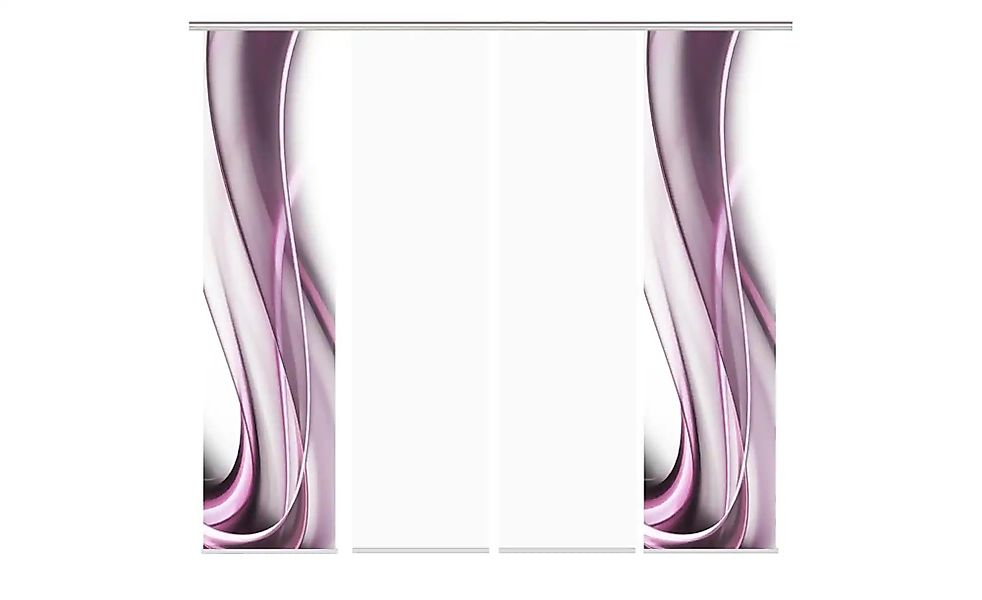 HOME WOHNIDEEN Schiebegardine "ONDAR" Klettband 4 Stk. tlg. HxB: 245x60, in günstig online kaufen
