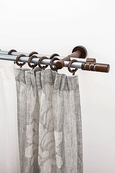 GARESA Gardinenstange »PEMPIA«, 2 läufig-läufig, Wunschmaßlänge, Vorhanggar günstig online kaufen
