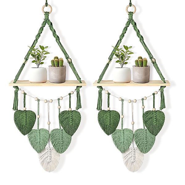 BlingBin Wandregal Holz Regal Wand, Boho günstig online kaufen