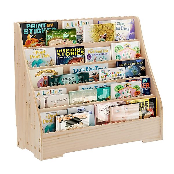 GarveeMore Bücherregal 5-Tier Kinder Bücherregal,hölzernes Kinder günstig online kaufen